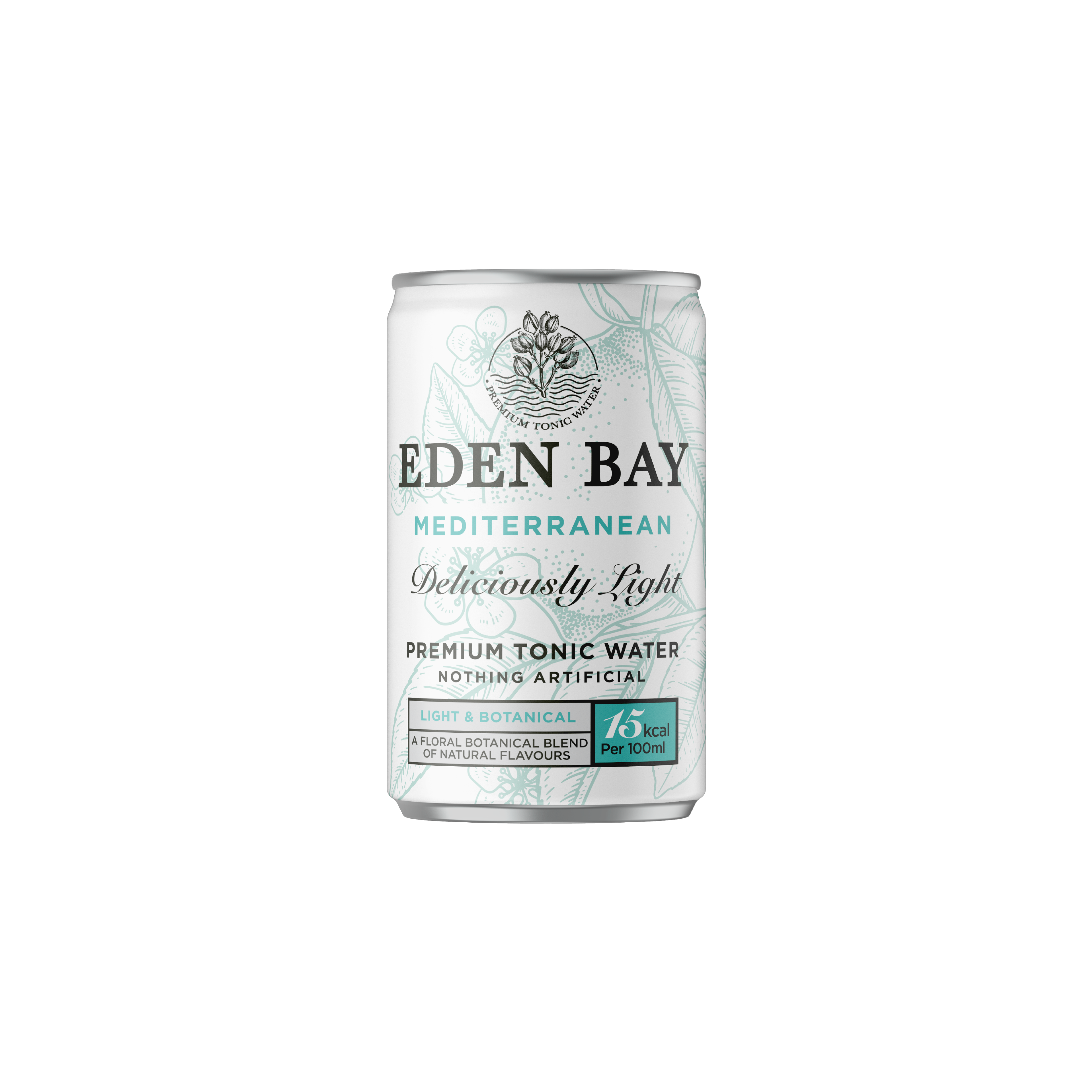 Eden Bay Premium Light Mediterranean Tonic Water 24 x 150ml Cans