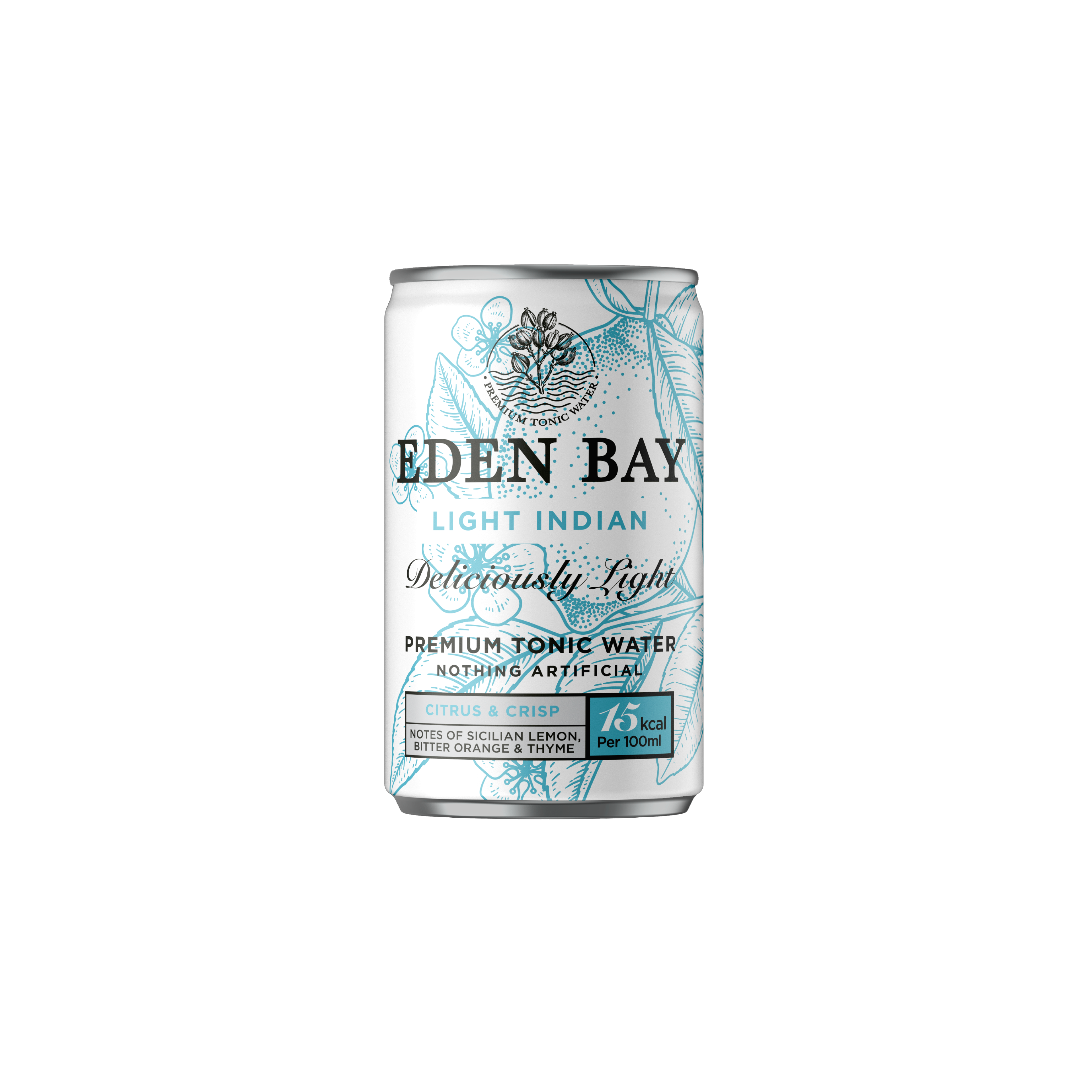 Eden Bay Premium Light Indian Tonic Water 24 x 150ml Cans